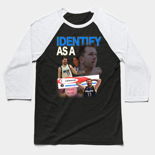 Luka Doncic Mavs Baseball T-Shirt by dsuss